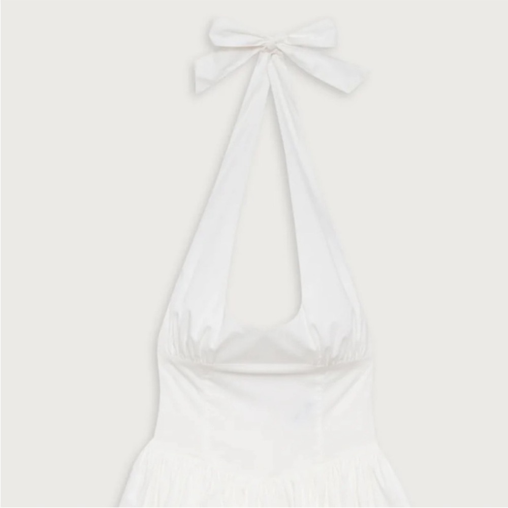 Frankie's Bikinis Tulsa White Pin Up Halter Mini Dress Size Large - Picture 5 of 9